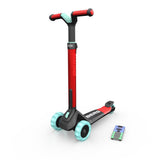 BERG Nexo Foldable Lights LED-Deck 3 Wheeled Scooter Red