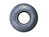 A black rubber tyre.