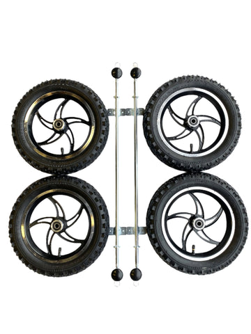 Build Your Own 12" Black Alloy Wheels & Axle Set