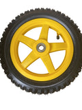 yellow traction wheel